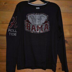 Alabama RN rhinestone bling black long sleeved shirt XS S M L XL XXL 1X2X3X4X5X